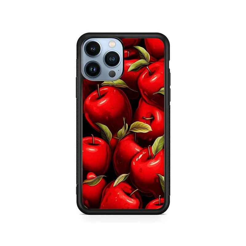 A Red Apple with Leaves iPhone 15 Pro Max Case