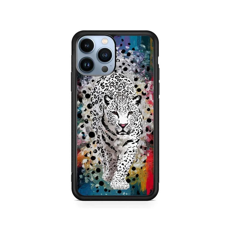 A White Leopard Painting iPhone 14 Pro Max Case