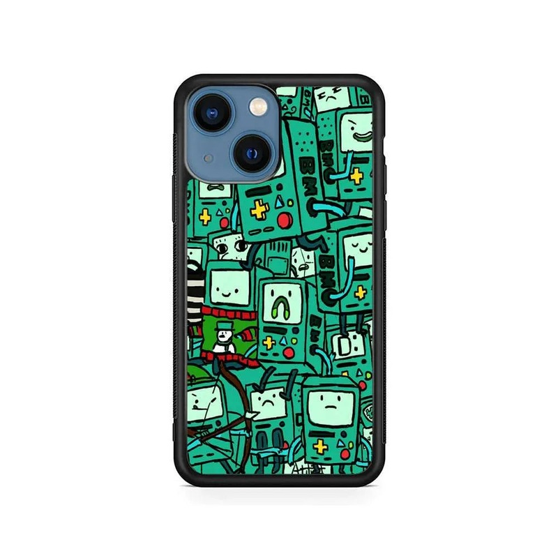 Adventure Time BMO Pattern iPhone 15 Plus Case