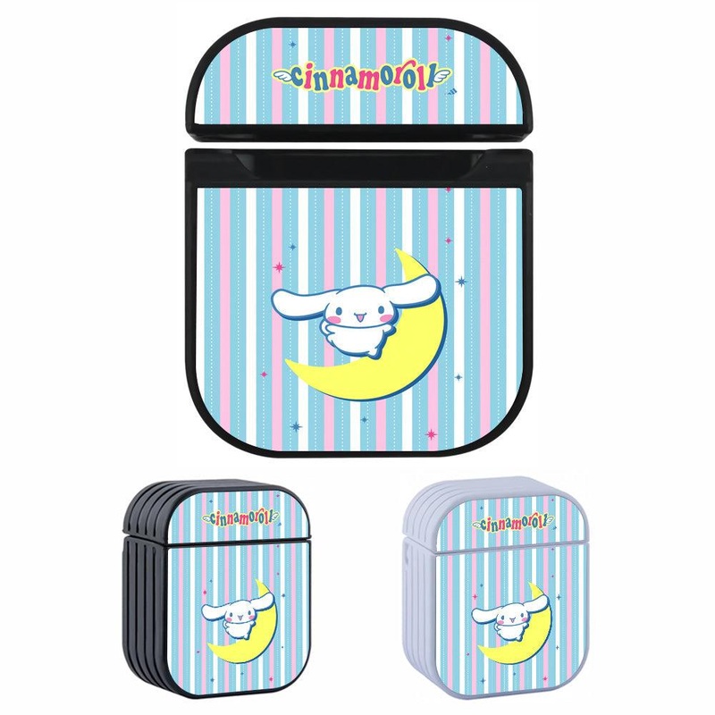 Cinnamoroll Have Fun on The Moon Hard Plastic Case Cover For Apple Airpods