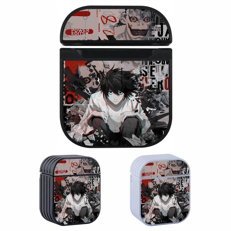 Death Note Blank Gaze Full of Power Hard Plastic Case Cover For Apple Airpods