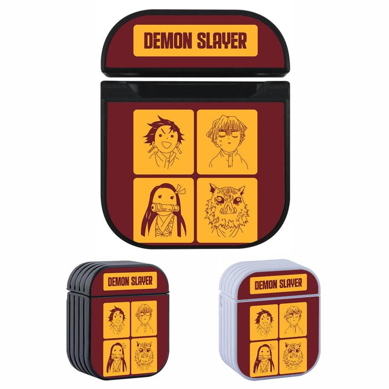 Demon Slayer Face After Work Hard Plastic Case Cover For Apple Airpods