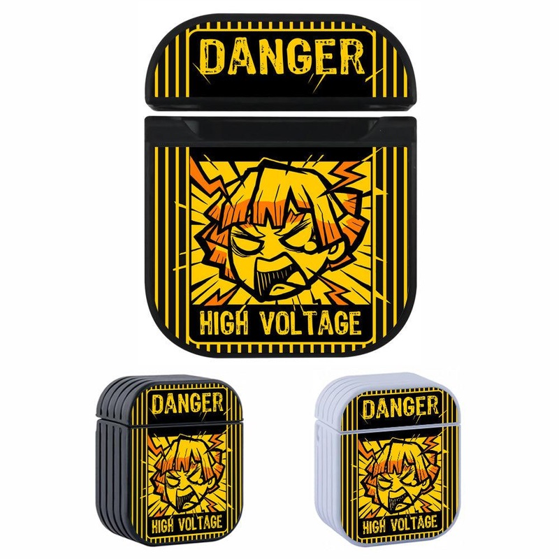 Demon Slayer Stay Away From Danger Hard Plastic Case Cover For Apple Airpods