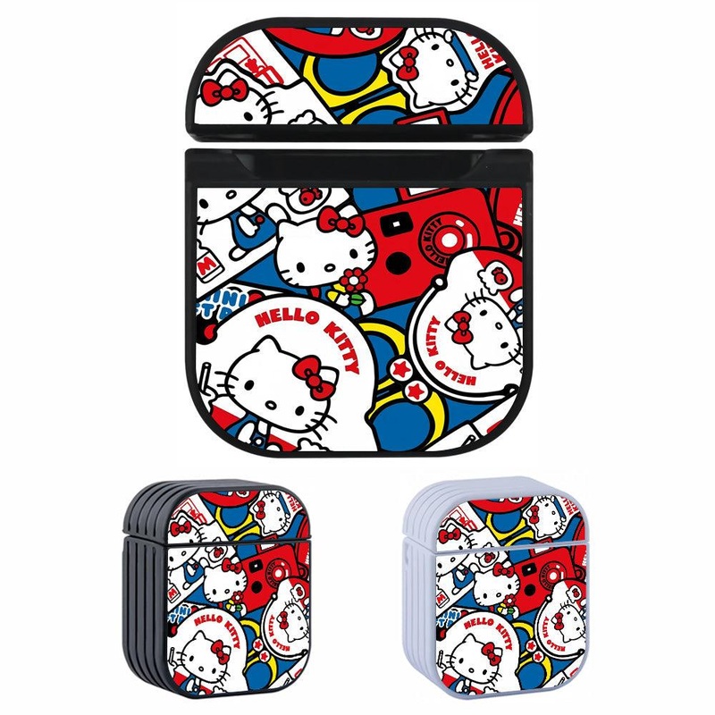 Hello Kitty at Photo Studio Hard Plastic Case Cover For Apple Airpods