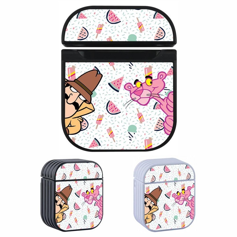 Pink Panther Work Together Snatch Dessert Hard Plastic Case Cover For Apple Airpods