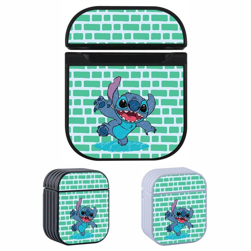 Stitch Dancing Never End Hard Plastic Case Cover For Apple Airpods
