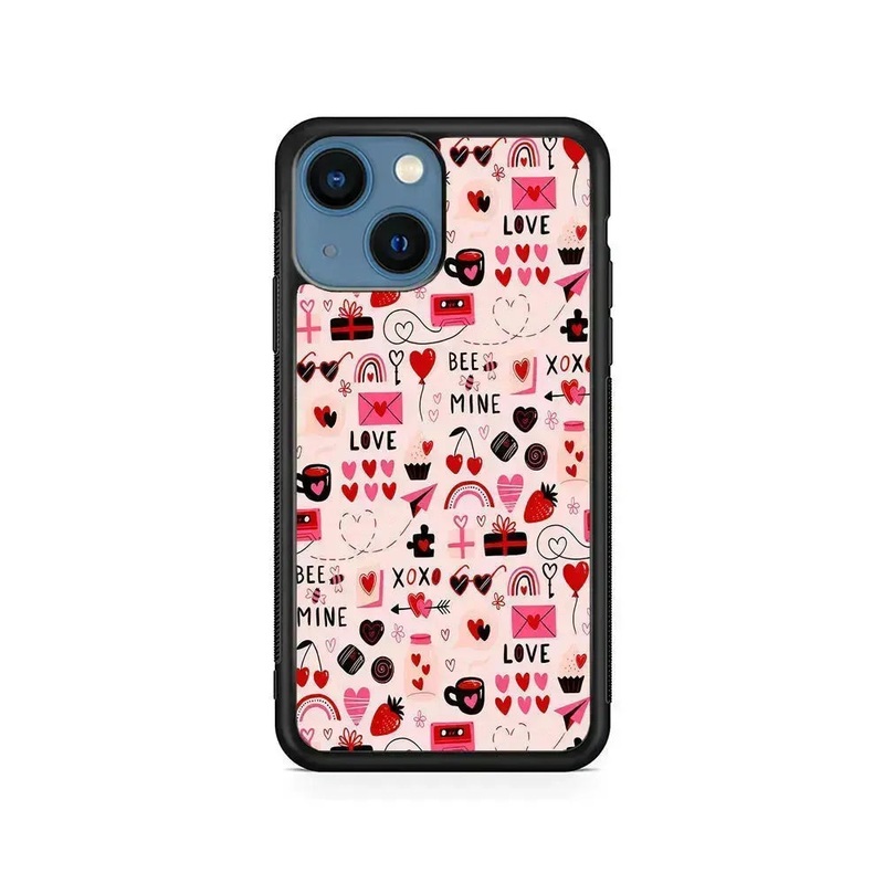 Valentines Day Love Pattern iPhone 14 Plus Case