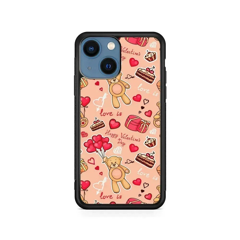 Valentines Day with Teddy Bears iPhone 15 Plus Case