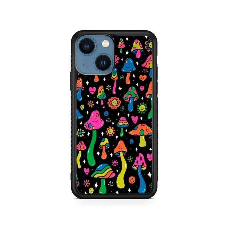 Various Mushrooms Smile Colorful iPhone 14 Plus Case