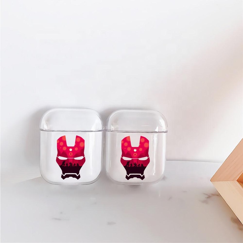 Avenger Iron Mask Protective Clear Case Cover For Apple Airpods