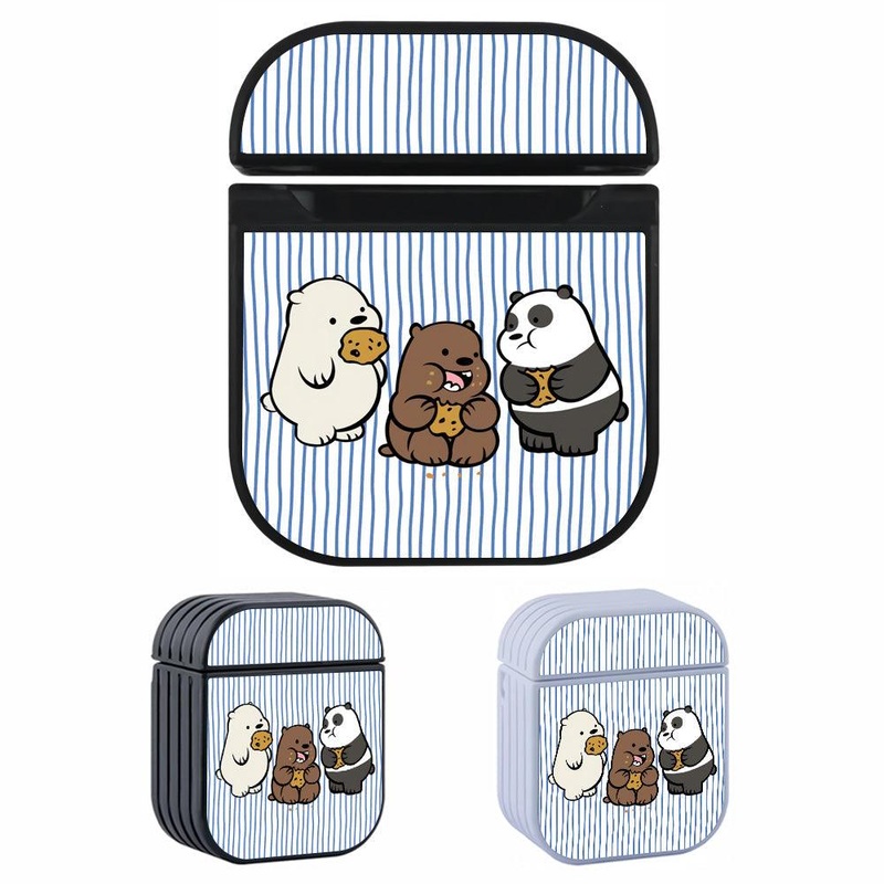 Bare Bears Food Story Hard Plastic Case Cover For Apple Airpods