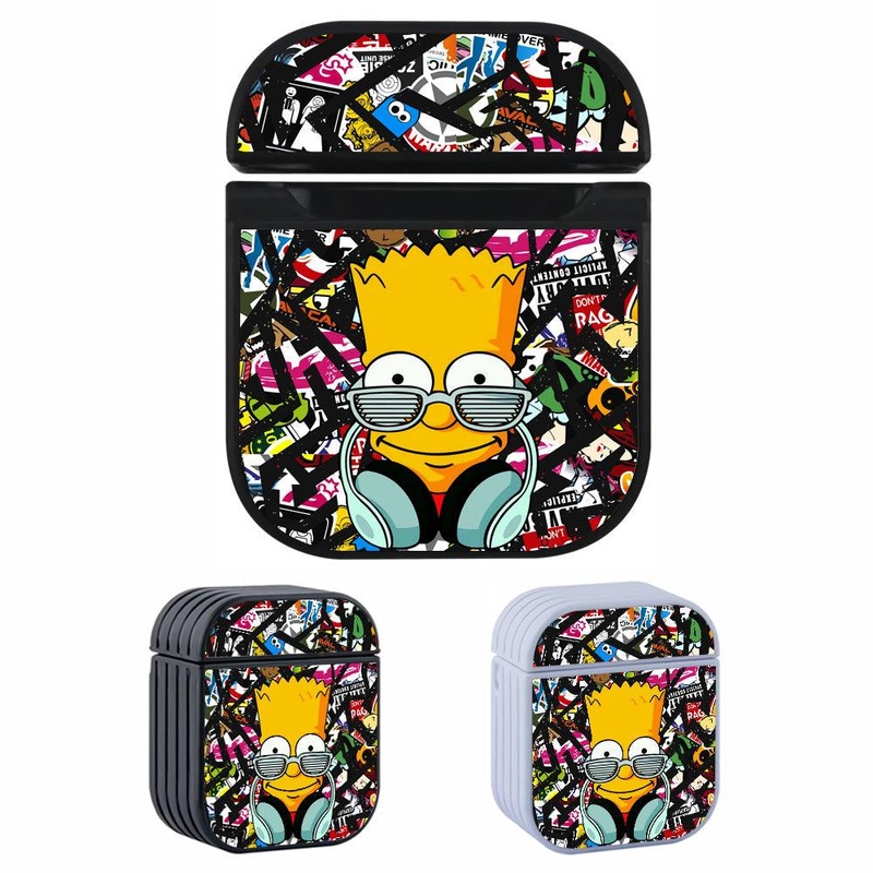 Bart Simpson DJ Composer Hard Plastic Case Cover For Apple Airpods