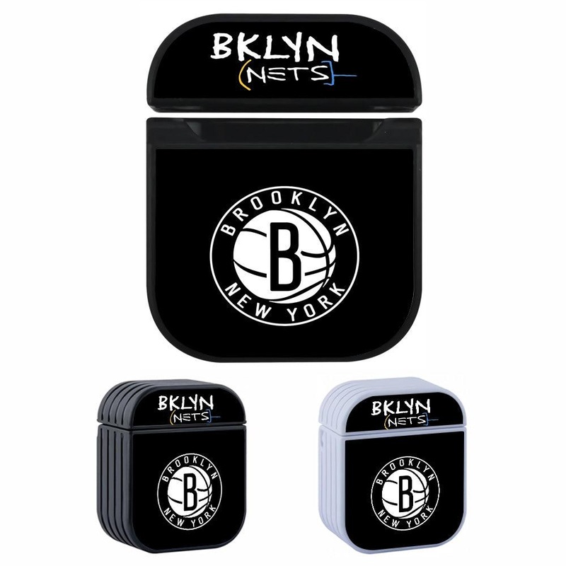 Brooklyn Nets The Black Light Hard Plastic Case Cover For Apple Airpods