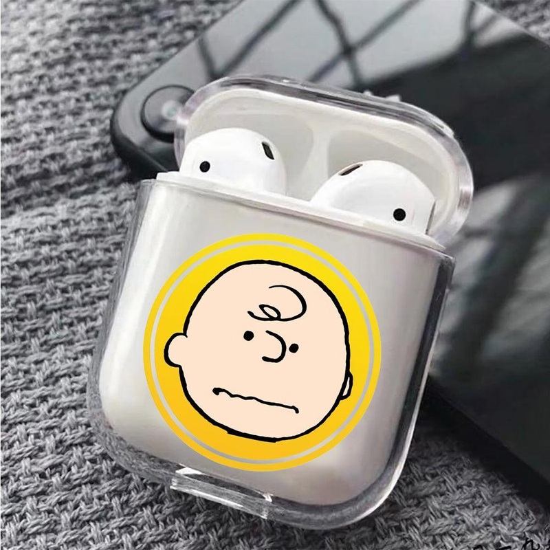 Charlie Brown on Frame Protective Clear Case Cover For Apple Airpods