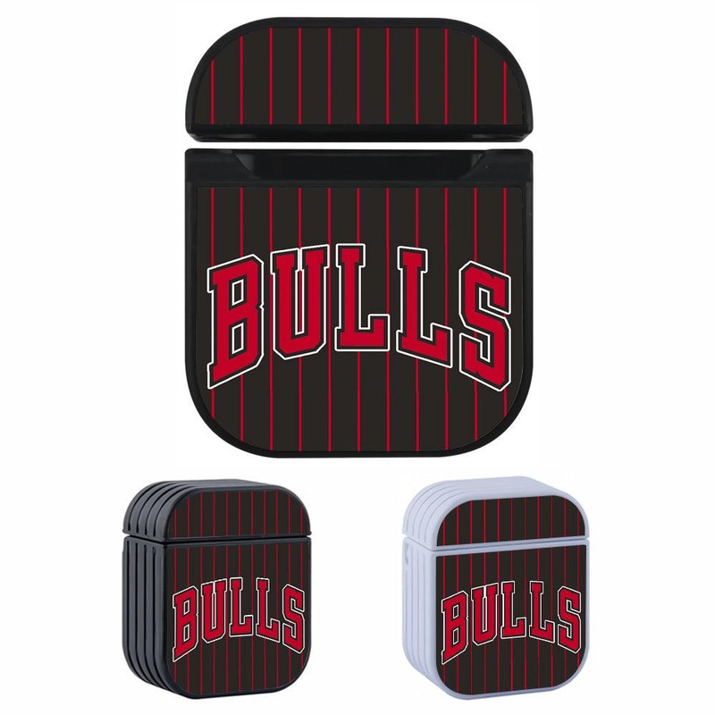 Chicago Bulls Wide Layer Hard Plastic Case Cover For Apple Airpods