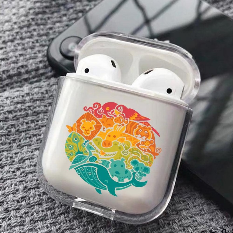Collage of Nature Life Protective Clear Case Cover For Apple Airpods