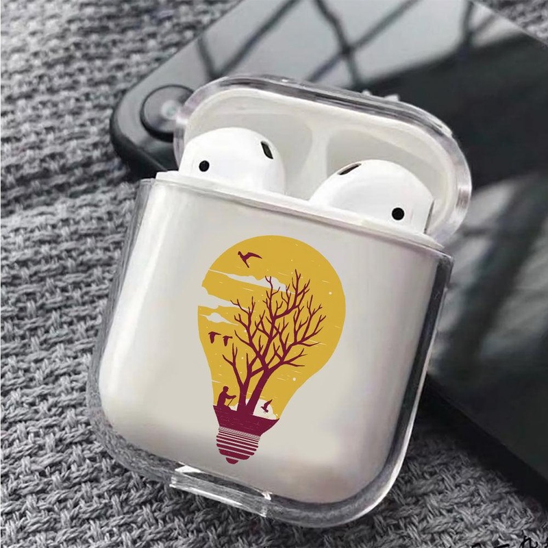 Evening Lights Protective Clear Case Cover For Apple Airpods