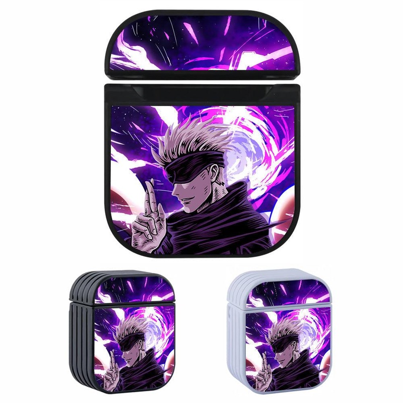 Jujutsu Kaisen Satoru Night Shape Hard Plastic Case Cover For Apple Airpods