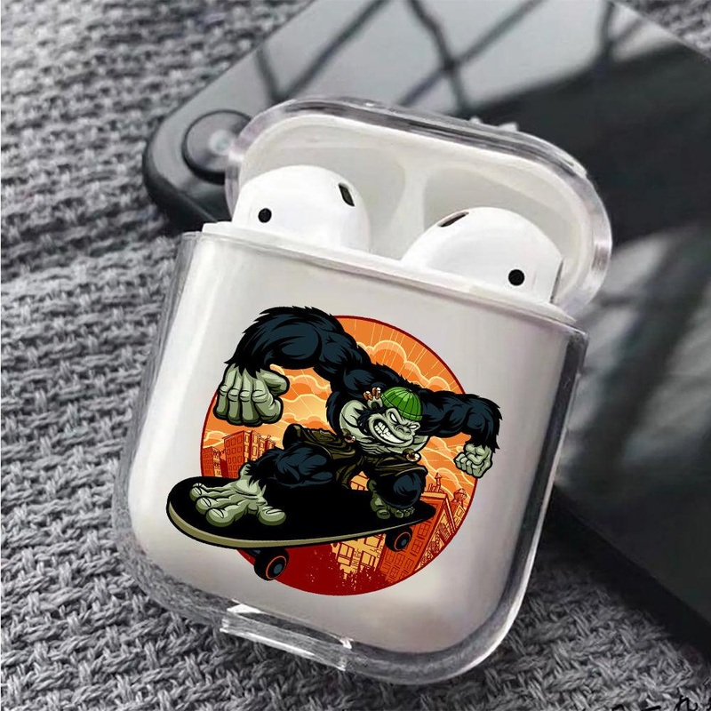 Kingkong Play Skateboard Protective Clear Case Cover For Apple Airpods