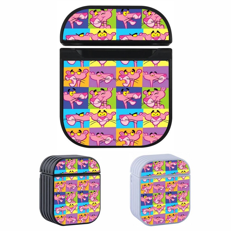 Pink Panther Color Blocks Hard Plastic Case Cover For Apple Airpods