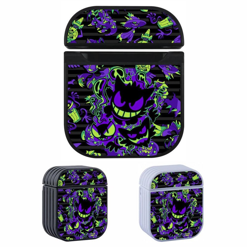 Pokemon Gengar Purple Halation Hard Plastic Case Cover For Apple Airpods