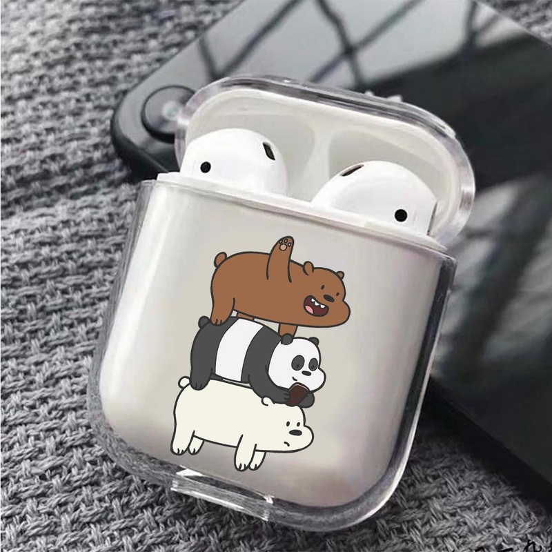We Bare Bear Protective Clear Case Cover For Apple Airpods