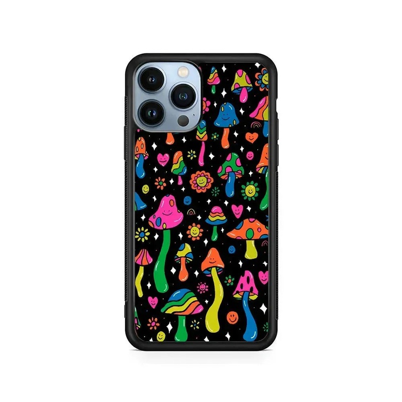 Various Mushrooms Smile Colorful iPhone 15 Pro Max Case