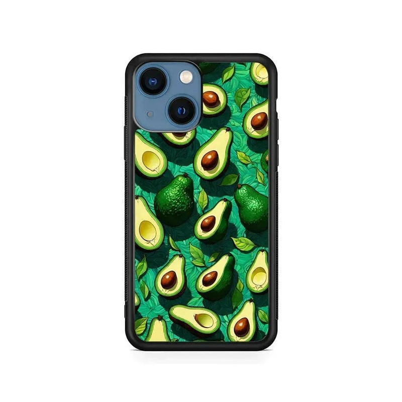 A Pattern of Avocado Cut in Half iPhone 13 Case