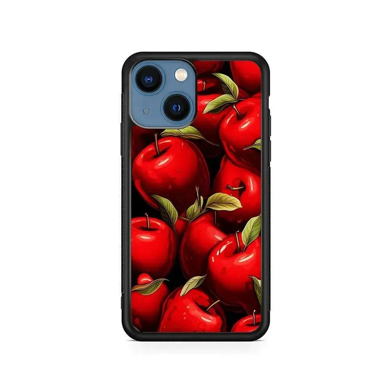 A Red Apple with Leaves iPhone 13 Mini Case