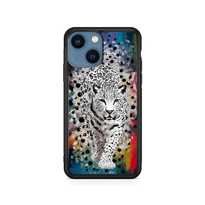 A White Leopard Painting iPhone 13 Case