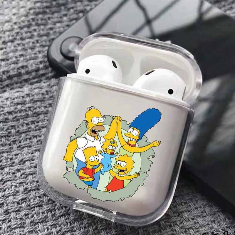The simpson family harmony Protective Clear Case Cover For Apple Airpods