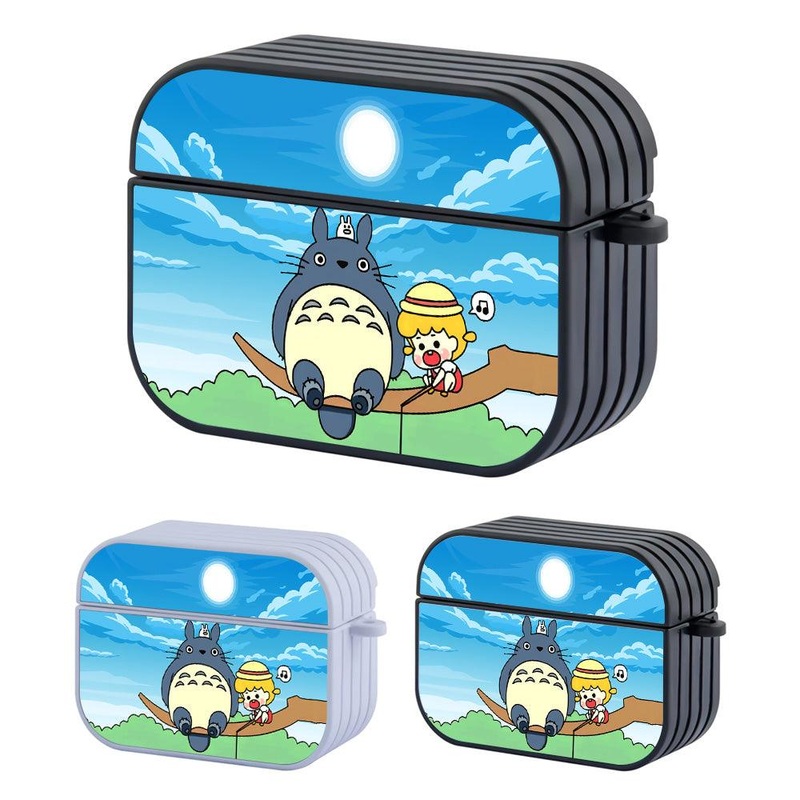Totoro Fishing from the Top Hard Plastic Case Cover For Apple Airpods Pro