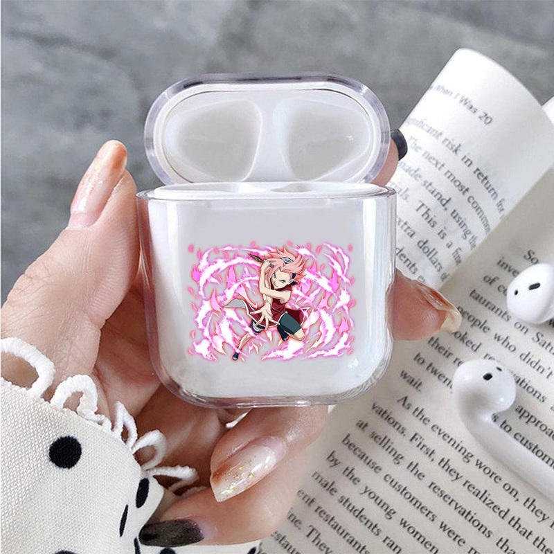 Young Sakura Haruno Protective Clear Case Cover For Apple Airpods