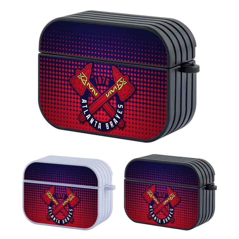 Atlanta Braves MLB The Metallic Shadows Hard Plastic Case Cover For Apple Airpods Pro