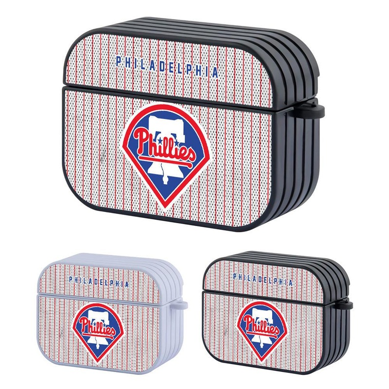Philadelphia Phillies MLB Line of Courage Hard Plastic Case Cover For Apple Airpods Pro