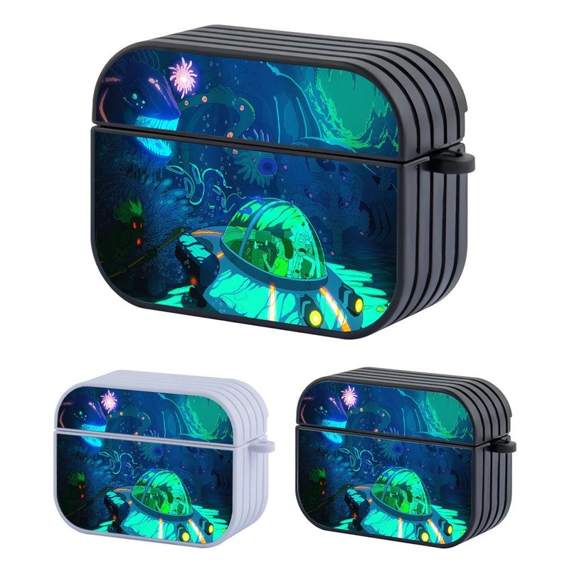 Rick and Morty Get to Know Underwater Life Hard Plastic Case Cover For Apple Airpods Pro