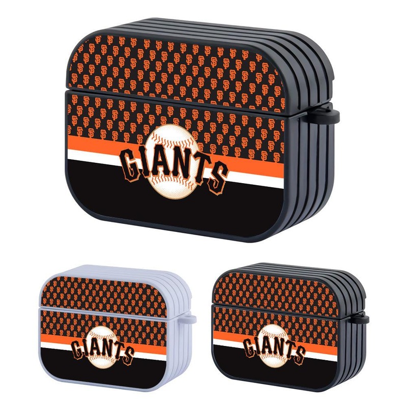 San Francisco Giants MLB Patern Word on Top Hard Plastic Case Cover For Apple Airpods Pro