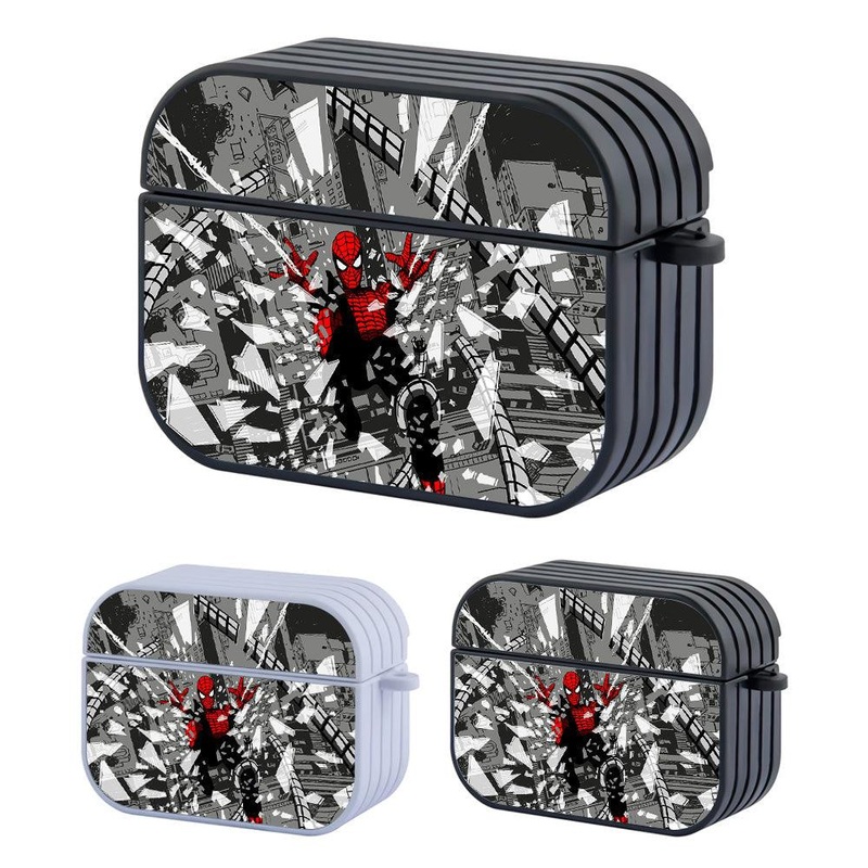 Spiderman Hold on to the Netting Rope Hard Plastic Case Cover For Apple Airpods Pro