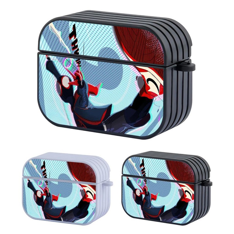 Spiderman Throwing The Nets Hard Plastic Case Cover For Apple Airpods Pro