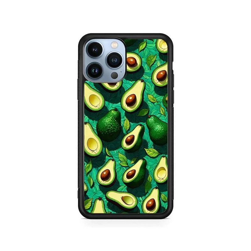 A Pattern of Avocado Cut in Half iPhone 13 Pro Max Case