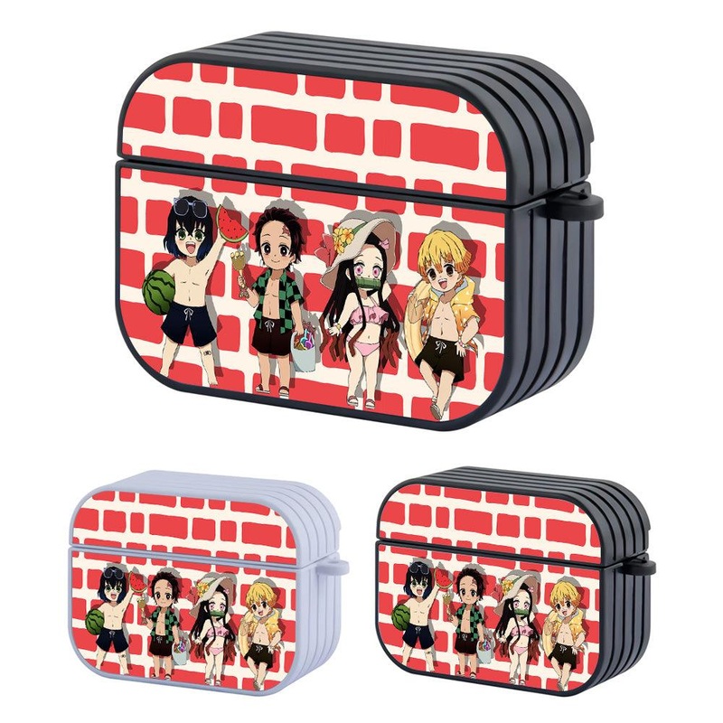 Demon Slayer Playing on The Beach Hard Plastic Case Cover For Apple Airpods Pro