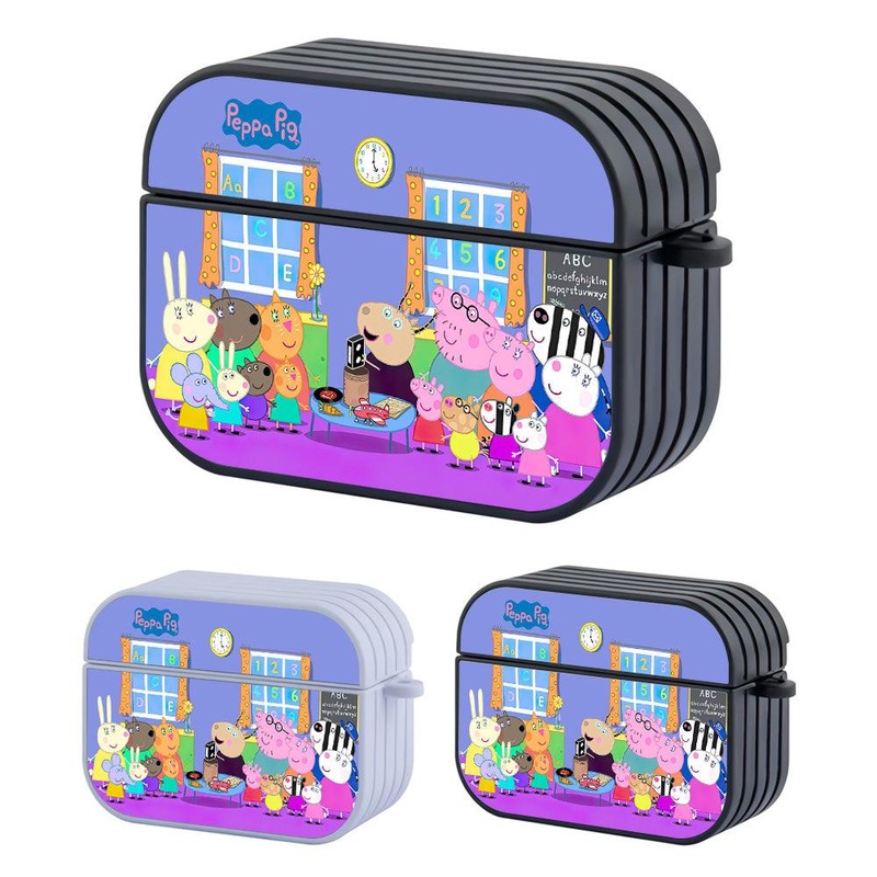 Peppa Pig Community Warmth Hard Plastic Case Cover For Apple Airpods Pro
