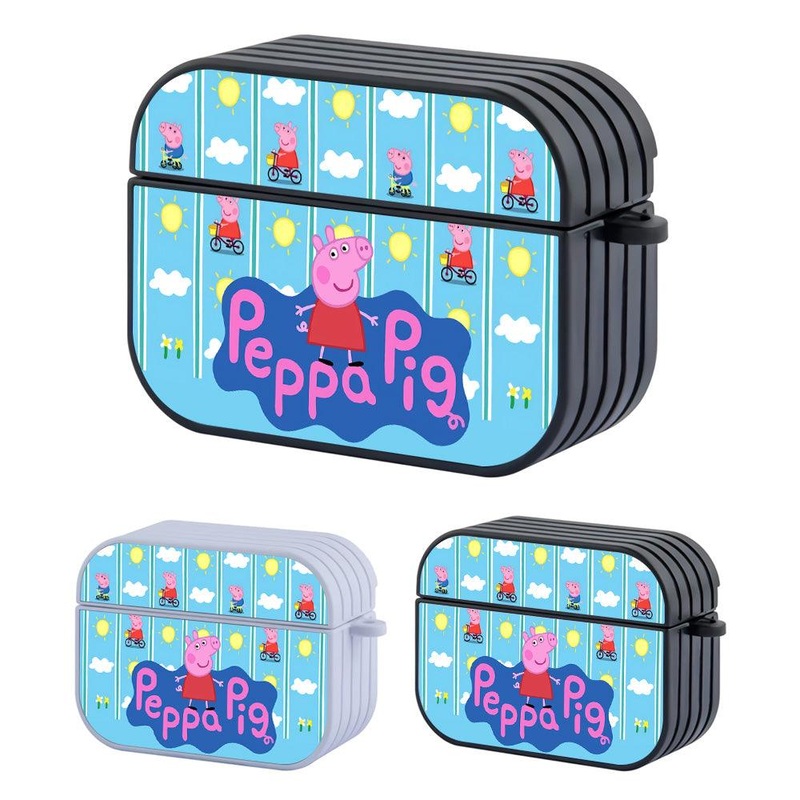 Peppa Pig Painting The Day Hard Plastic Case Cover For Apple Airpods Pro