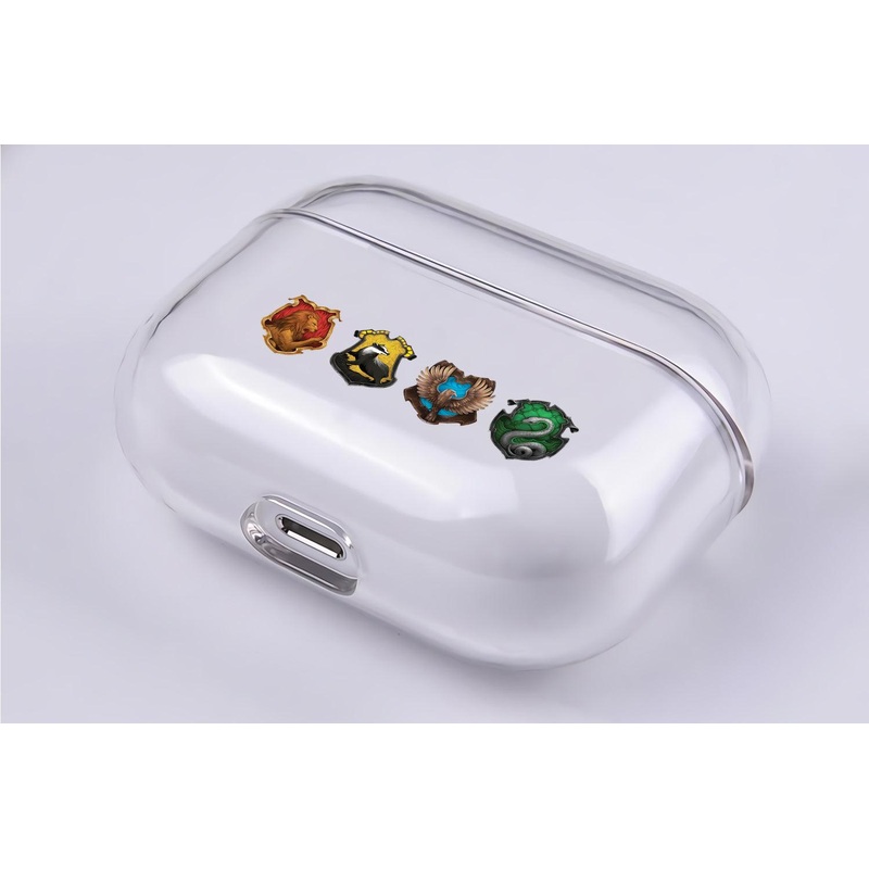 Harry Potter Four Crests of Hogwarts Protective Clear Case Cover For Apple Airpod Pro