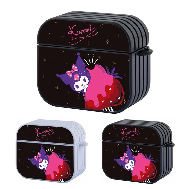 Kuromi The Satisfied Smile Hard Plastic Case Cover For Apple Airpods 3