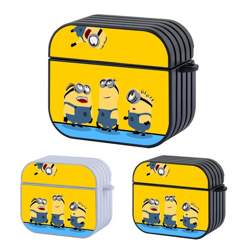 Minions Hanging Out Greeting Friends Hard Plastic Case Cover For Apple Airpods 3
