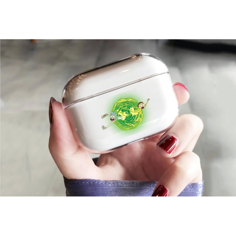 Rick and Morty Time Portal Protective Clear Case Cover For Apple Airpod Pro