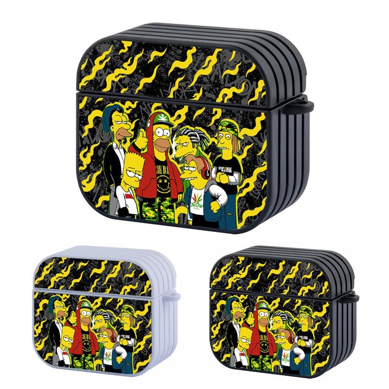 Simpson The Cool Daddy Vibes Hard Work Hard Plastic Case Cover For Apple Airpods 3