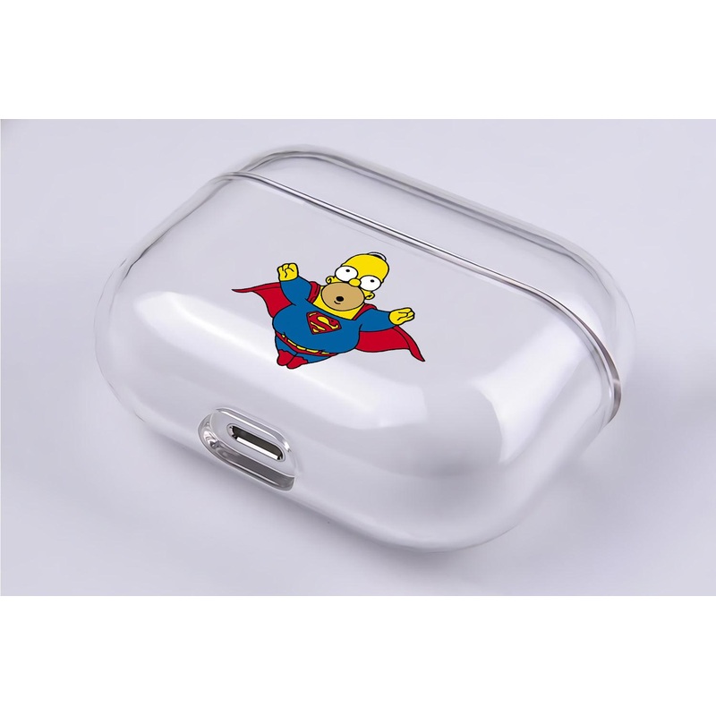 Simpson To Be Superman Protective Clear Case Cover For Apple Airpod Pro
