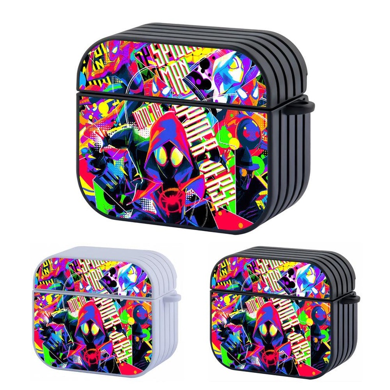 Spiderman Face in Another Universe Hard Plastic Case Cover For Apple Airpods 3